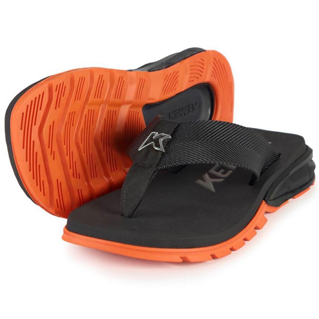 Chinelo Kenner Orak Masculino - Preto e Laranja - 38