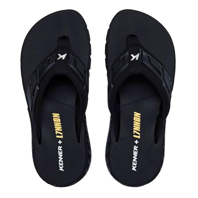 Chinelo Kenner Rakka Full Force L7 Preto e Dourado - Preto | Netshoes