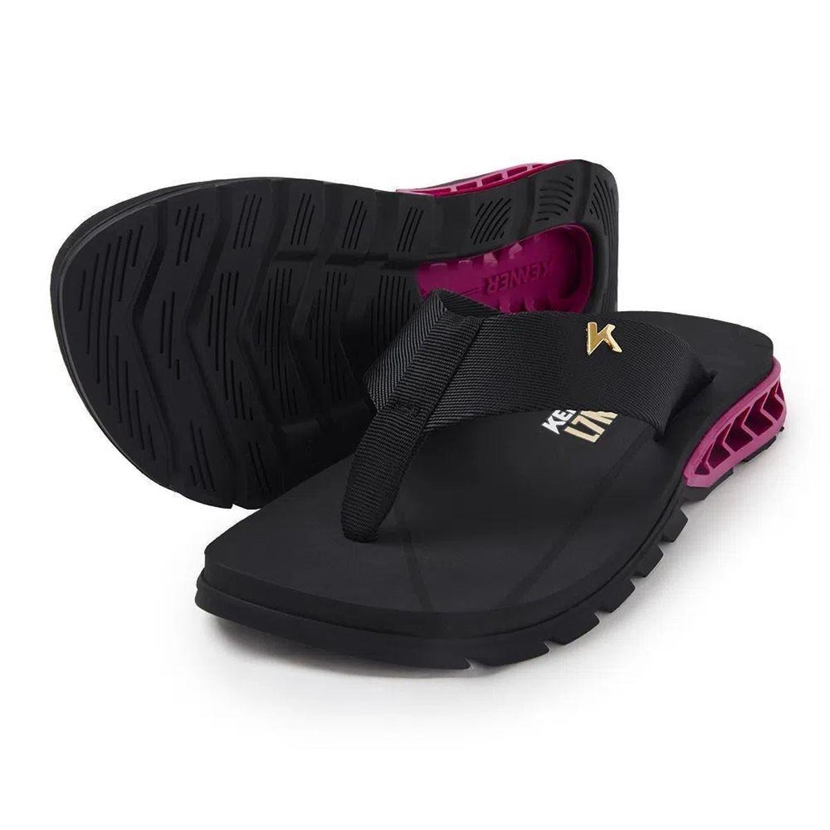 Chinelo Kenner Rakka L7nnon DLL-01 Preto / Rosa Menor preço em Chinelo Kenner Rakka L7nnon DLL-01 Preto / Rosa