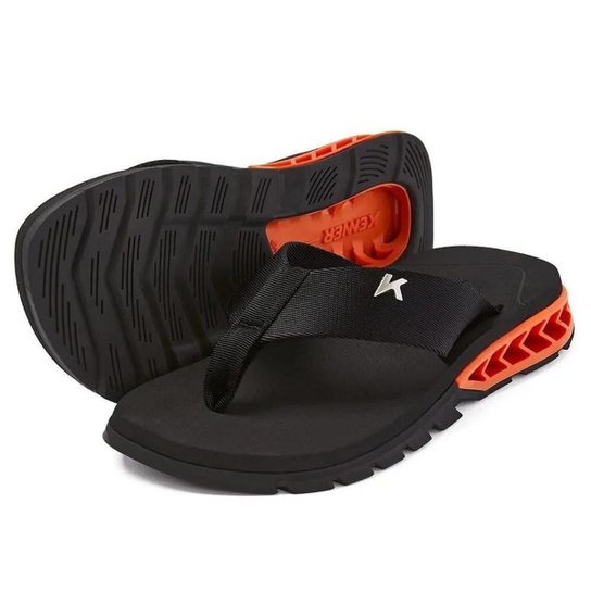 Chinelo Kenner Rakka - Preto+Laranja Menor preço em Chinelo Kenner Rakka - Preto+Laranja