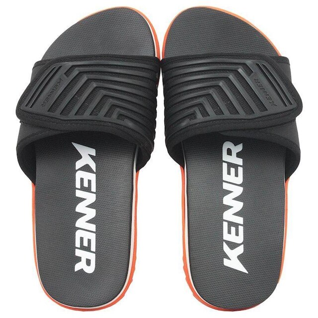 Chinelo Kenner Slide On Kanoo Black Orange - Preto | Netshoes