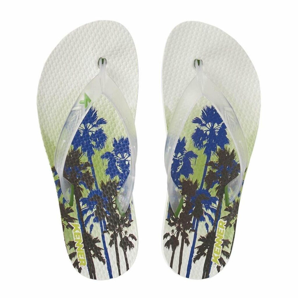 Chinelo Kenner Summer Carnauba Masculino - Branco e Verde - 43