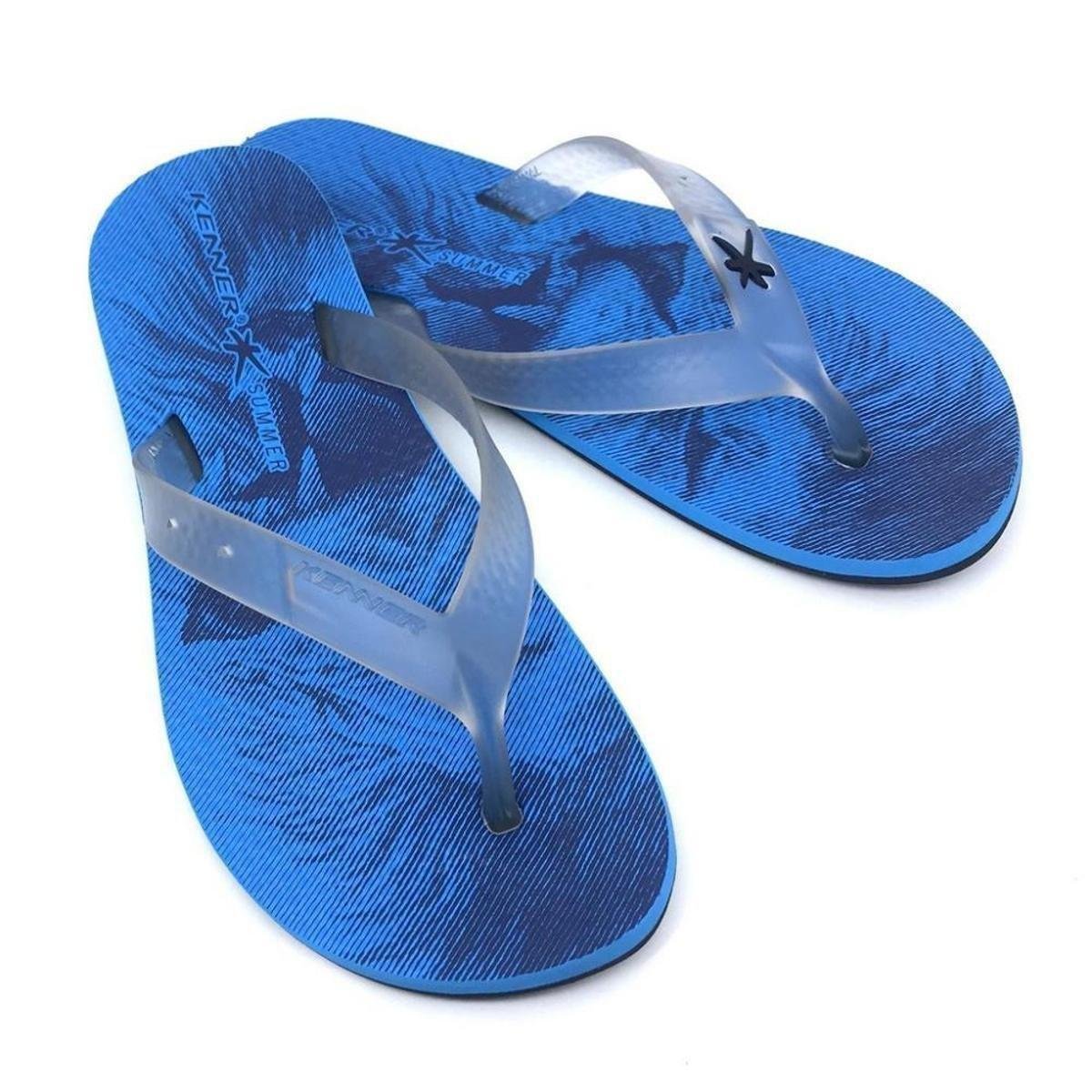 Chinelo Kenner Summer Lion Masculino Preto+Azul Netshoes