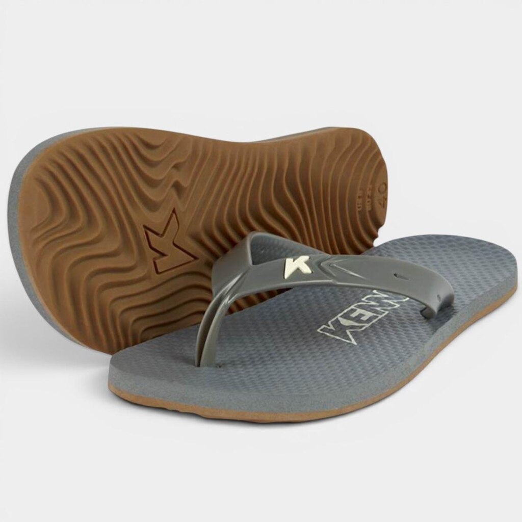 Chinelo Kenner Summer Lisa Masculino - Cinza e Marrom - 36