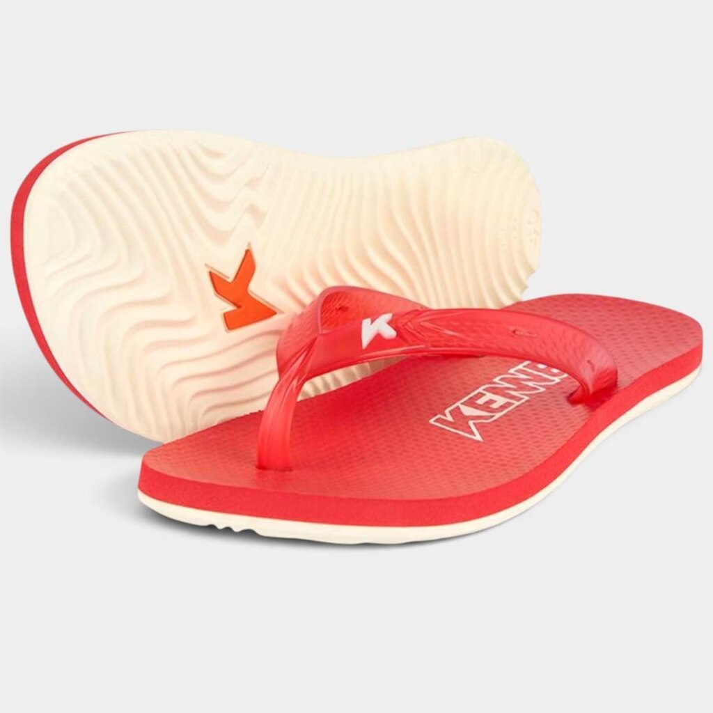 Chinelo Kenner Summer Lisa Masculino - Vermelho e Branco - 45