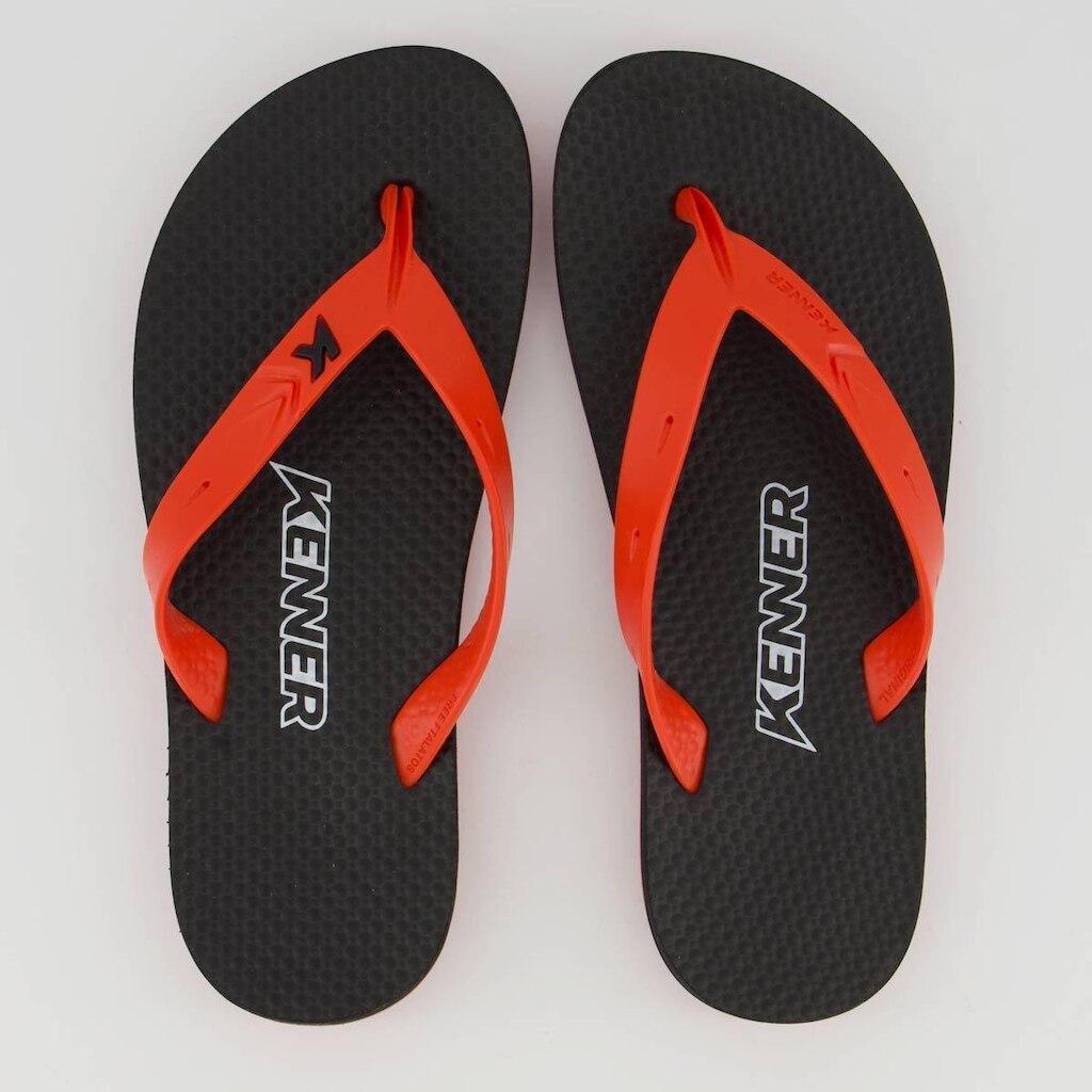 Chinelo Kenner Summer Preto e Vermelho
