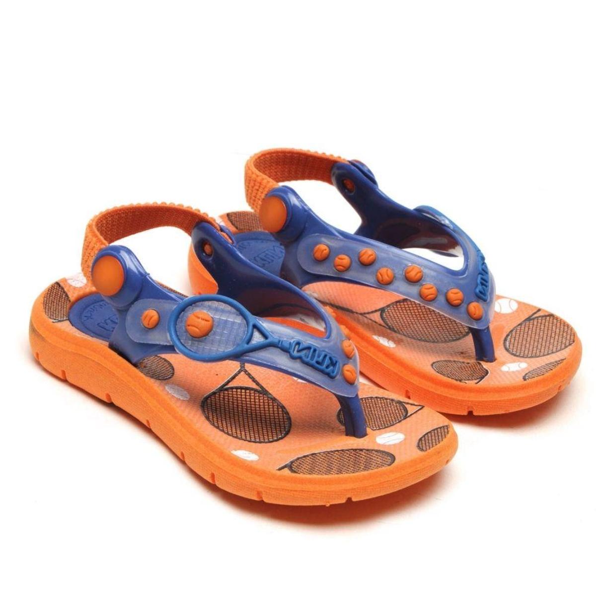 Chinelo Klin Infantil Anatômico Bola de Tênis Masculino - Laranja | Netshoes