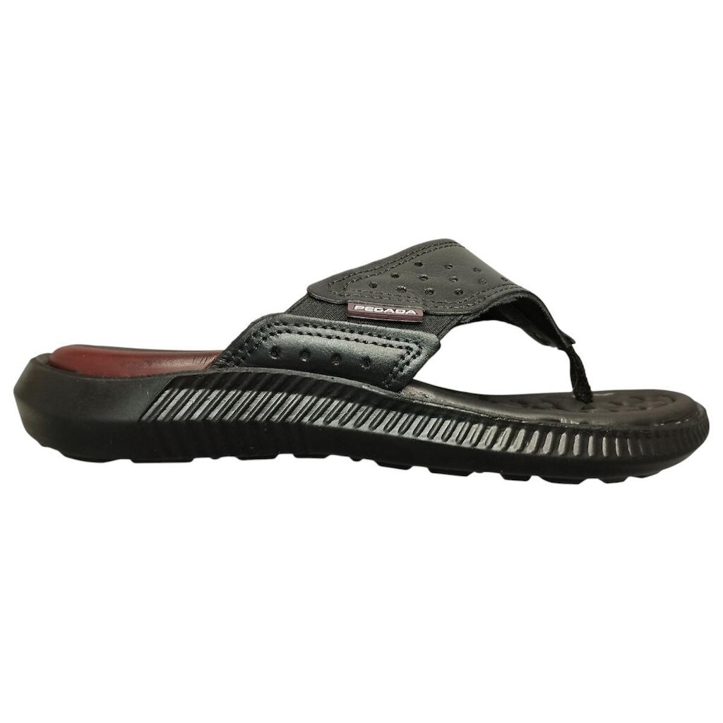 Chinelo Masculino Casual Dedo Couro Confort Pegada 133155