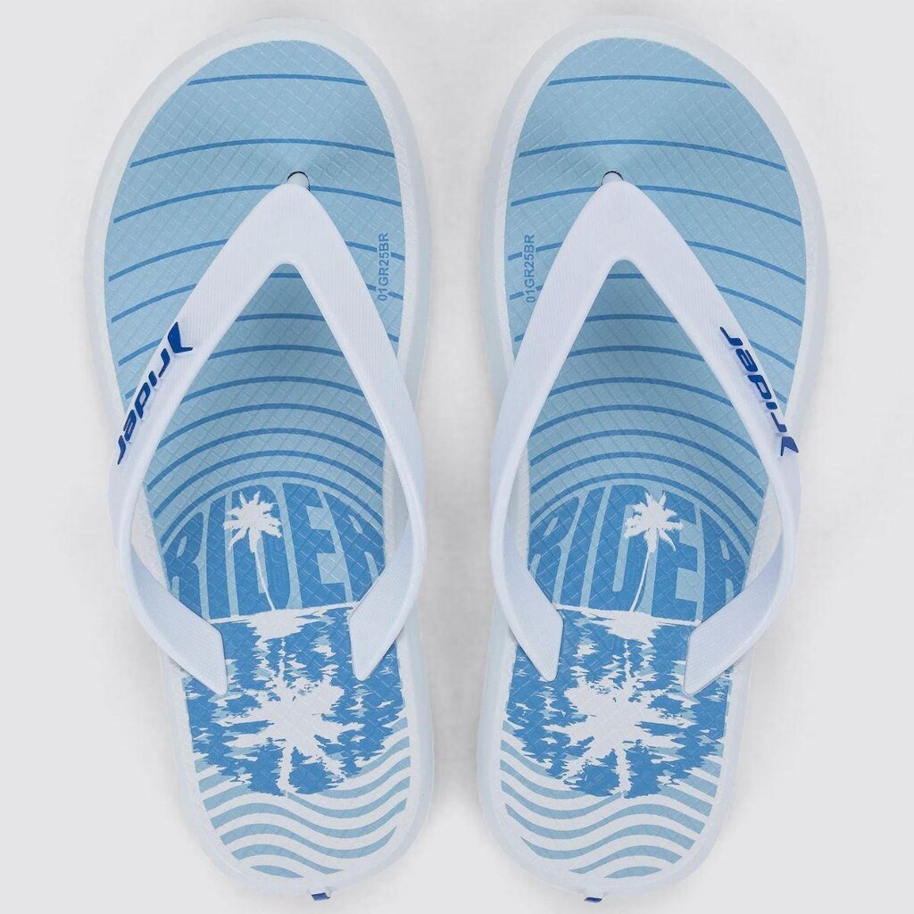 Chinelo Masculino Com Estampa Listras Rider Estilo