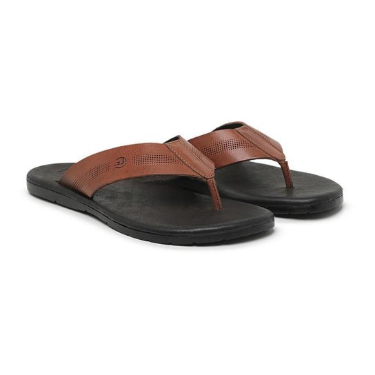 Chinelo Masculino Couro Casual Macia Dia a Dia Confortável - Marrom Menor preço em Chinelo Masculino Couro Casual Macia Dia a Dia Confortável - Marrom