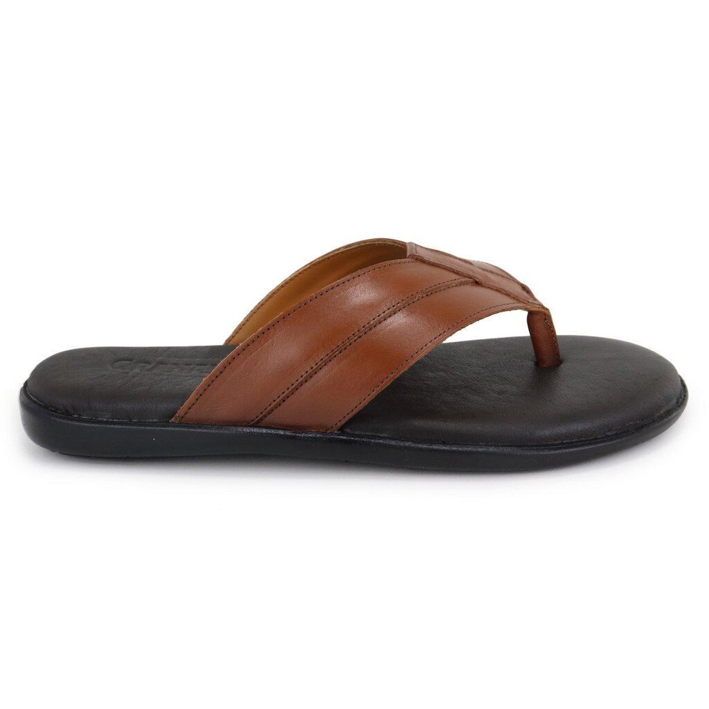 Chinelo Masculino Couro Elegante Classico 105M