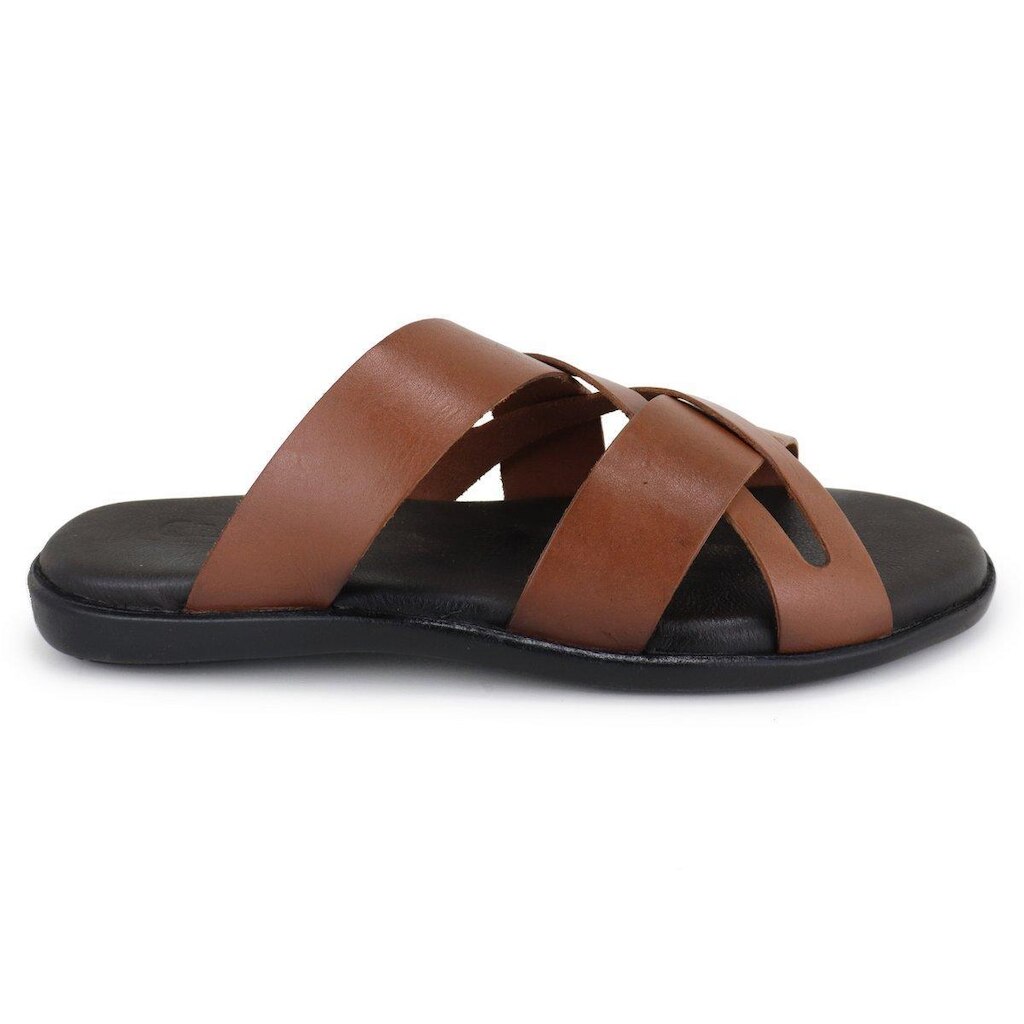 Chinelo Masculino Couro Elegante Classico 106M