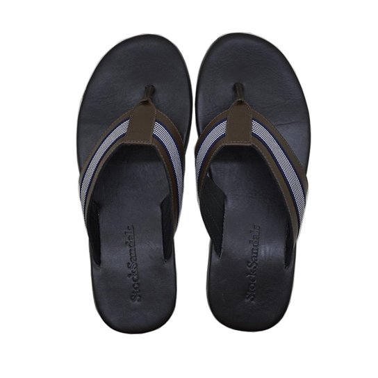 Chinelo Masculino Couro Rovetto Moderna Hype - Café Menor preço em Chinelo Masculino Couro Rovetto Moderna Hype - Café