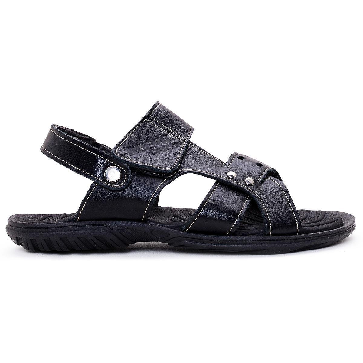 Chinelo Masculino Couro - Preto | Netshoes