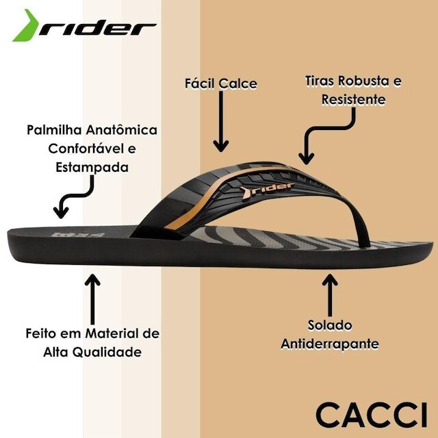 Chinelo Masculino Dedo Estampado Praia Way Element Rider