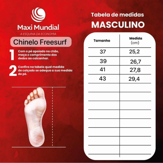 Chinelo Masculino Freesurf Modelo Slide Macio e Leve 112701