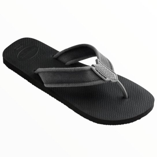 Chinelo Masculino Havaianas Urban Básic Tira Pano Original - Preto Menor preço em Chinelo Masculino Havaianas Urban Básic Tira Pano Original - Preto