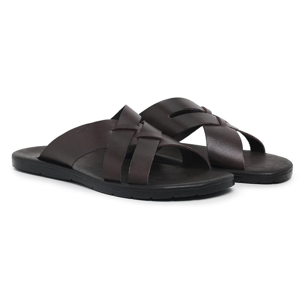 Chinelo Masculino Lecas Confortável em couro legítimo