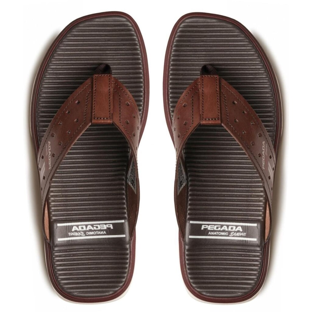 Chinelo Masculino Pegada Couro Macio Leve Conforto Estilo