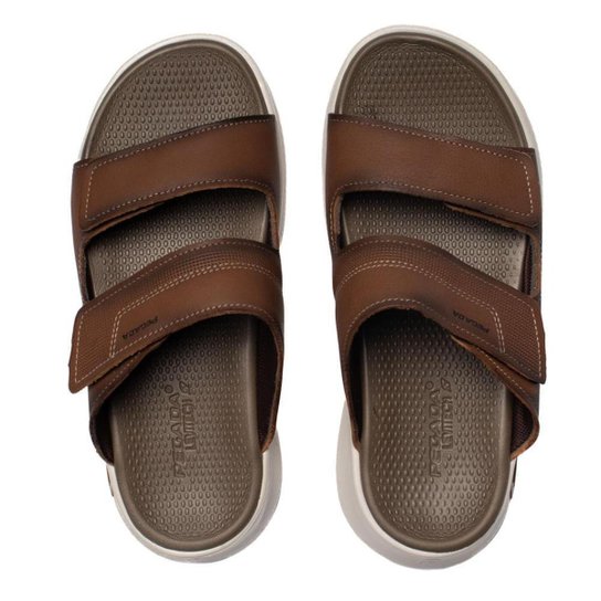 Chinelo Masculino Pegada Float Couro Marrom