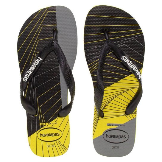 Chinelo Masculino Trend Havaianas - 4103358 - Preto+Mostarda Menor preço em Chinelo Masculino Trend Havaianas - 4103358 - Preto+Mostarda