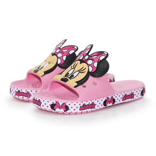 Chinelo Minnie Mouse Sandália Minnie Slide Leve Confortável - Rosa Bebê Menor preço em Chinelo Minnie Mouse Sandália Minnie Slide Leve Confortável - Rosa Bebê