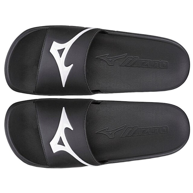 Chinelo Mizuno Slide Basic Unissex - Preto e Branco
