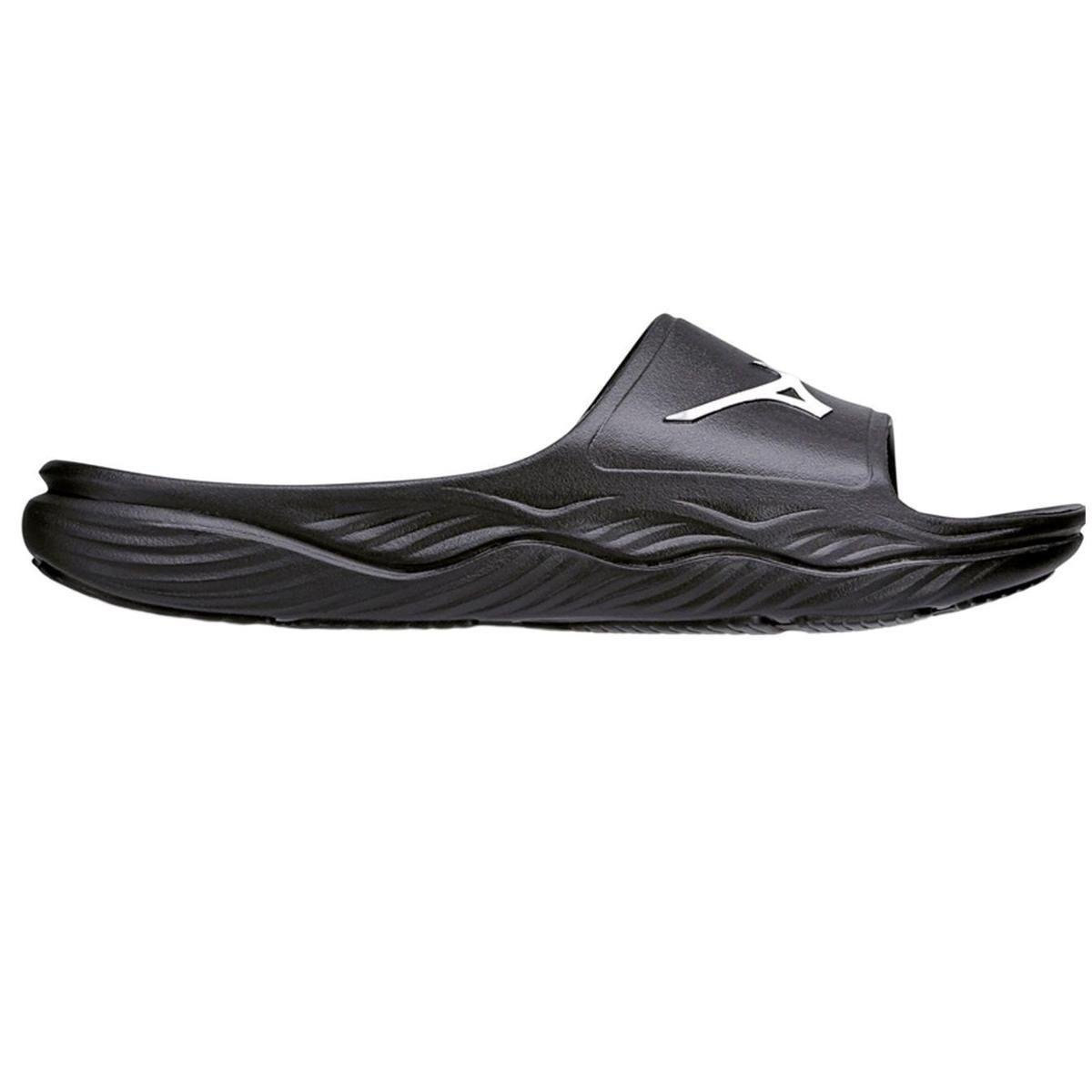 Chinelo Mizuno Slide Enerzy Unissex - Preto e Branco