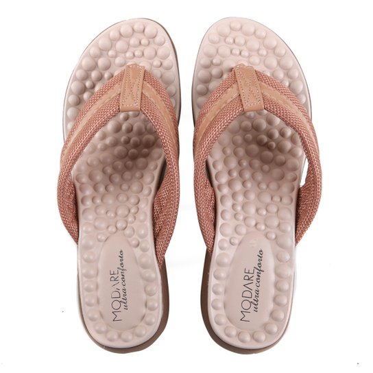 Chinelo Modare Ultra Conforto Dedo Feminino - Nude Menor preço em Chinelo Modare Ultra Conforto Dedo Feminino - Nude