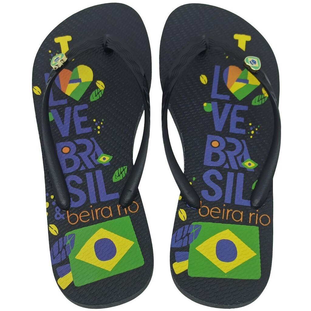 Chinelo Moleca Feminino Estampa do Brasil