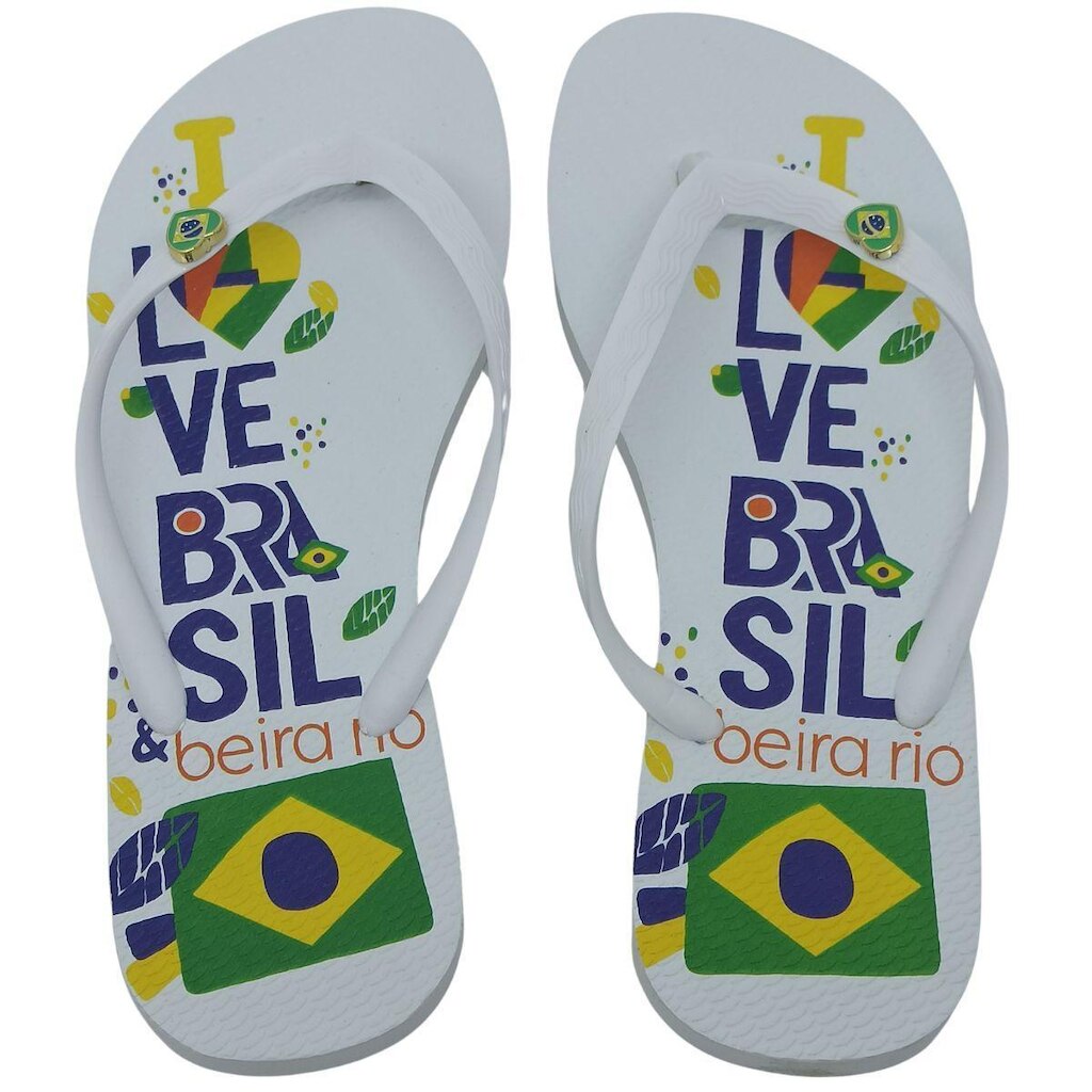 Chinelo Moleca Feminino Estampa do Brasil
