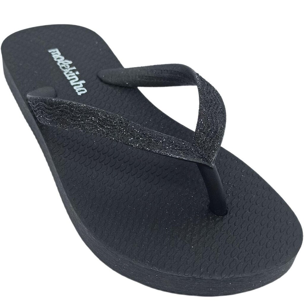 Chinelo Molekinha Infantil com Tira em Brilho