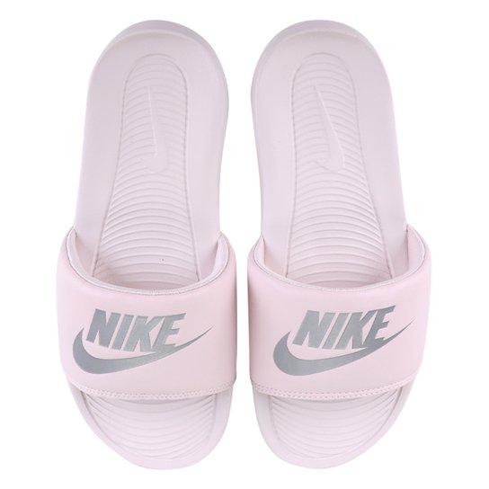 Chinelo Nike Slide Victory Feminino - Rosa+prata Menor preço em Chinelo Nike Slide Victory Feminino - Rosa+prata