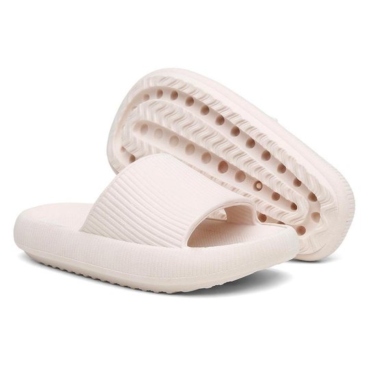 Chinelo Nuvem Ergonômico Macio Slide Flexível Confortável Moderno - Nude é ruim? Chinelo Nuvem Ergonômico Macio Slide Flexível Confortável Moderno - Nude é boa?