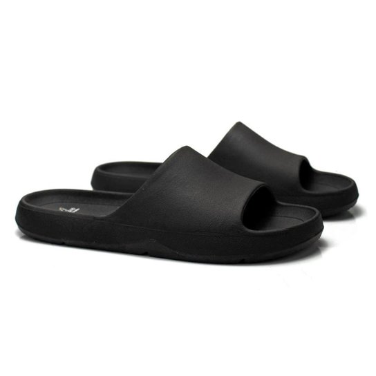 Chinelo Nuvem Feminino Slide Eva Conforto Macio Leve Casual - Preto Menor preço em Chinelo Nuvem Feminino Slide Eva Conforto Macio Leve Casual - Preto