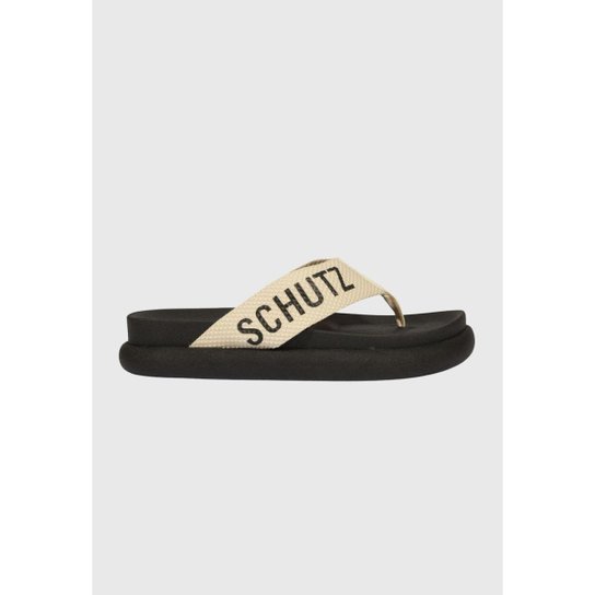 Chinelo Nuvem Logomania Preto Schutz