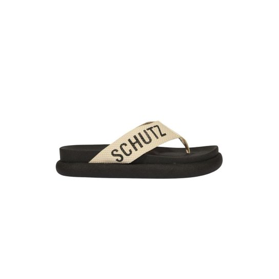 Chinelo Nuvem Logomania Preto Schutz