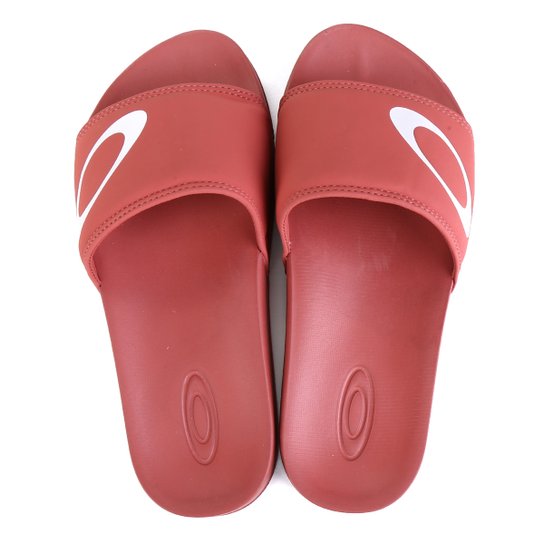 Chinelo Oakley Malibu Slide Masculino - Laranja Claro Menor preço em Chinelo Oakley Malibu Slide Masculino - Laranja Claro