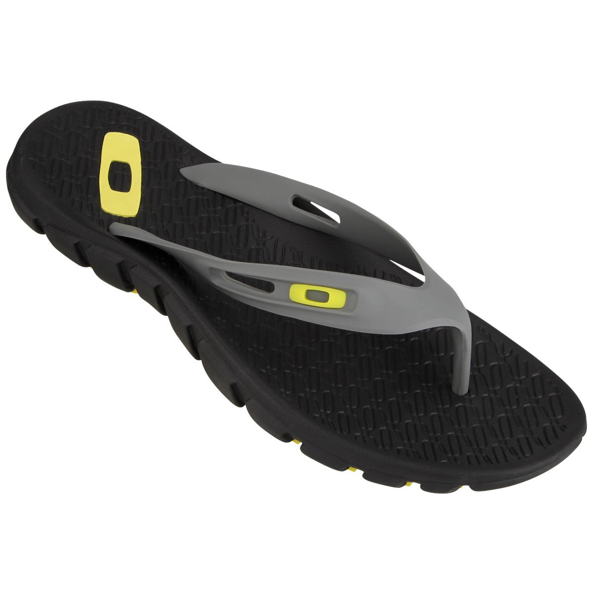 Chinelo Oakley Operative Preto+Amarelo Netshoes