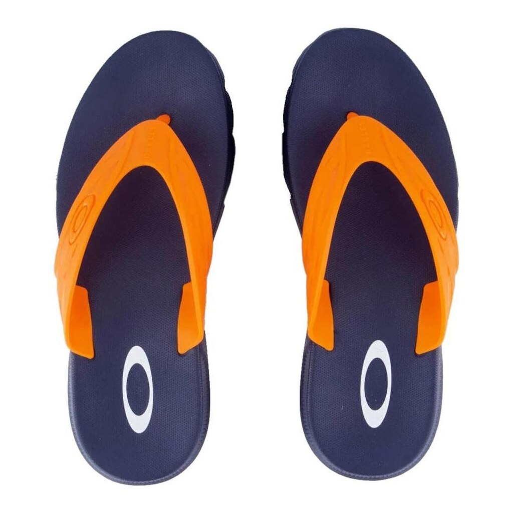 Chinelo Oakley Raptor Marinho e Laranja