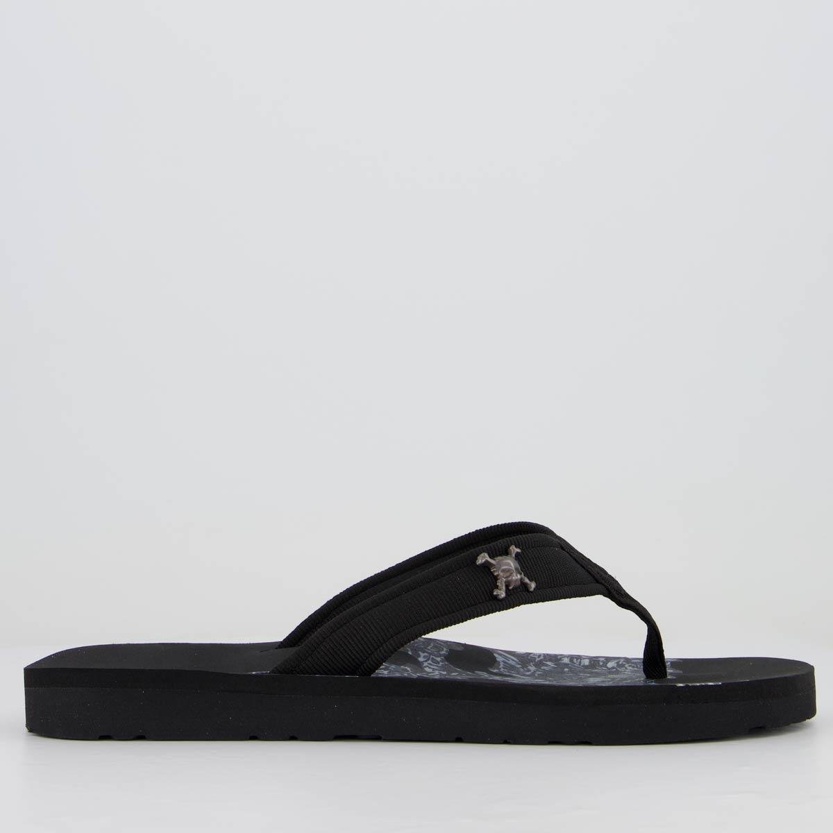 Chinelo Oakley Zeal Skull Preto - Preto | Netshoes