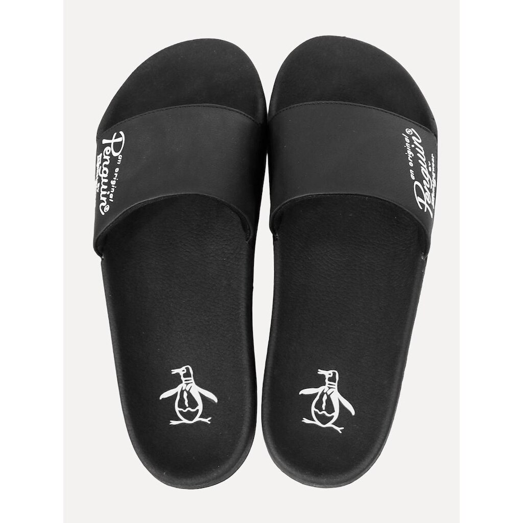 Chinelo Original Penguin Slide Lateral Lettering Preto