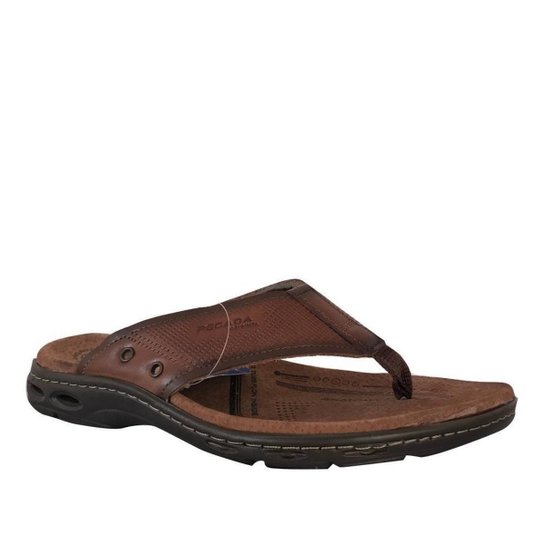 Chinelo Pegada 130684 Couro Anilina Pinhão - Marrom Menor preço em Chinelo Pegada 130684 Couro Anilina Pinhão - Marrom