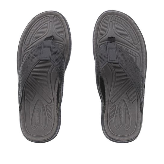 Chinelo Pegada Anilina Texturizado Couro Preto - 37 - Preto Menor preço em Chinelo Pegada Anilina Texturizado Couro Preto - 37 - Preto