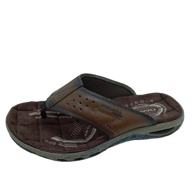 Chinelo Pegada Couro