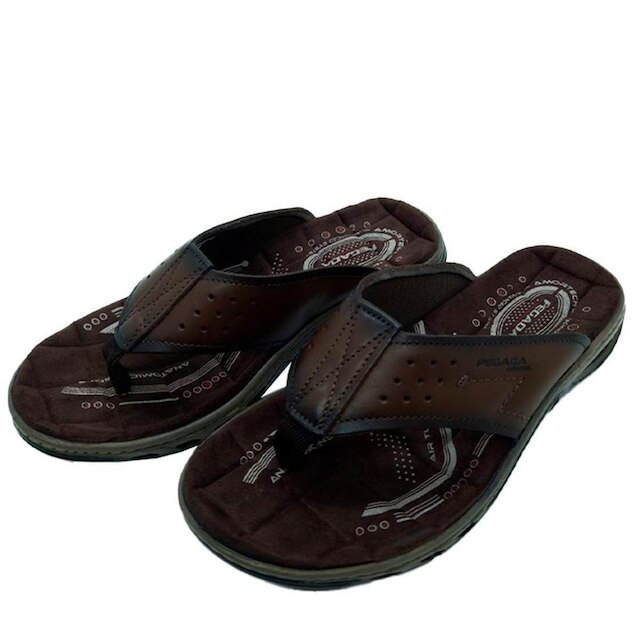 Chinelo Pegada Couro