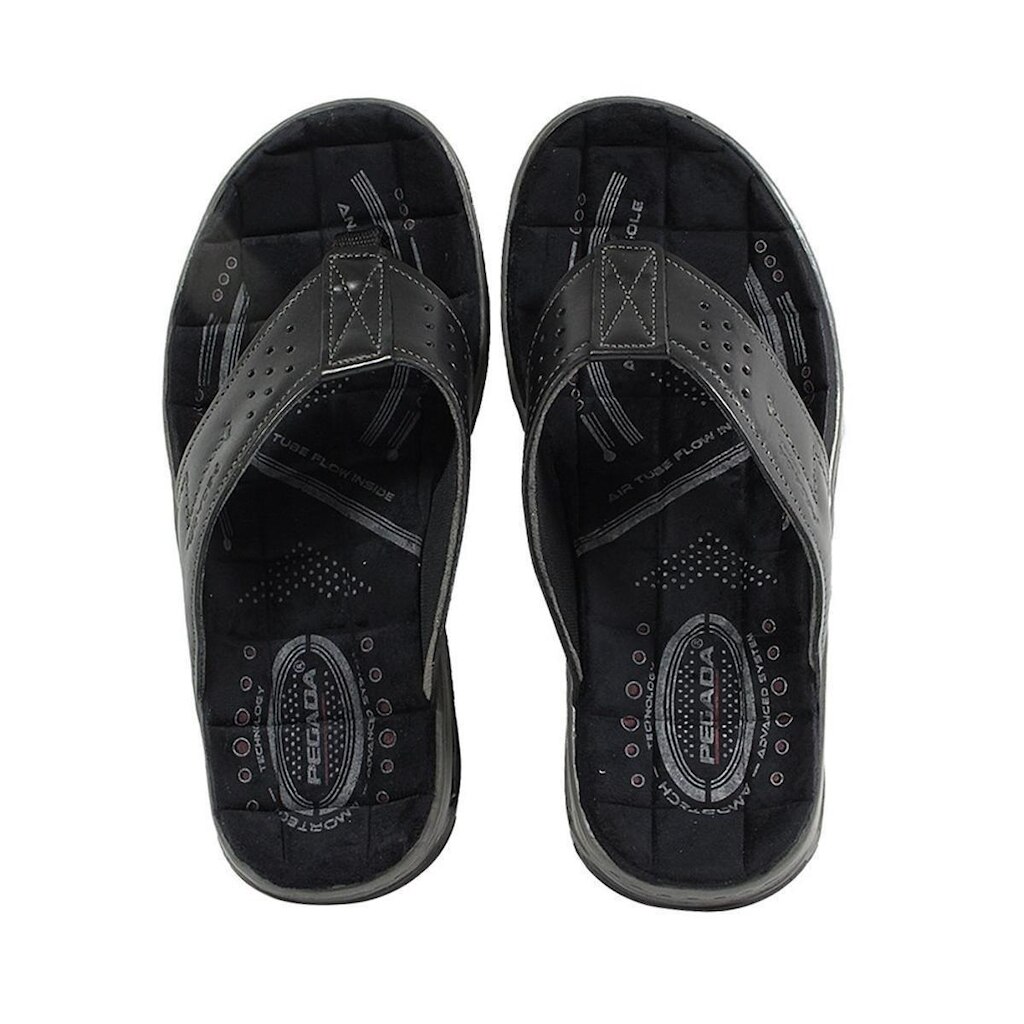 Chinelo Pegada em Couro Masculino