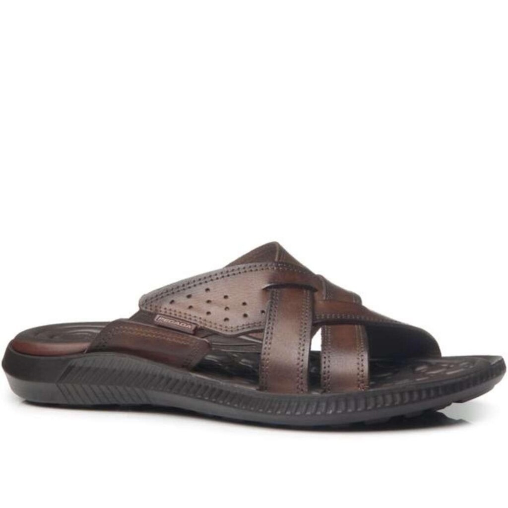 Chinelo Pegada em Couro - Masculino