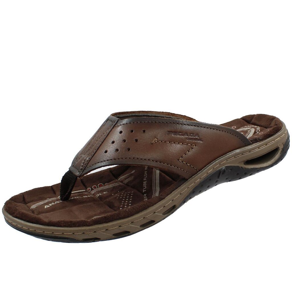 Chinelo Pegada Masculino Em Couro com sistema de amortecimento AMORTECH