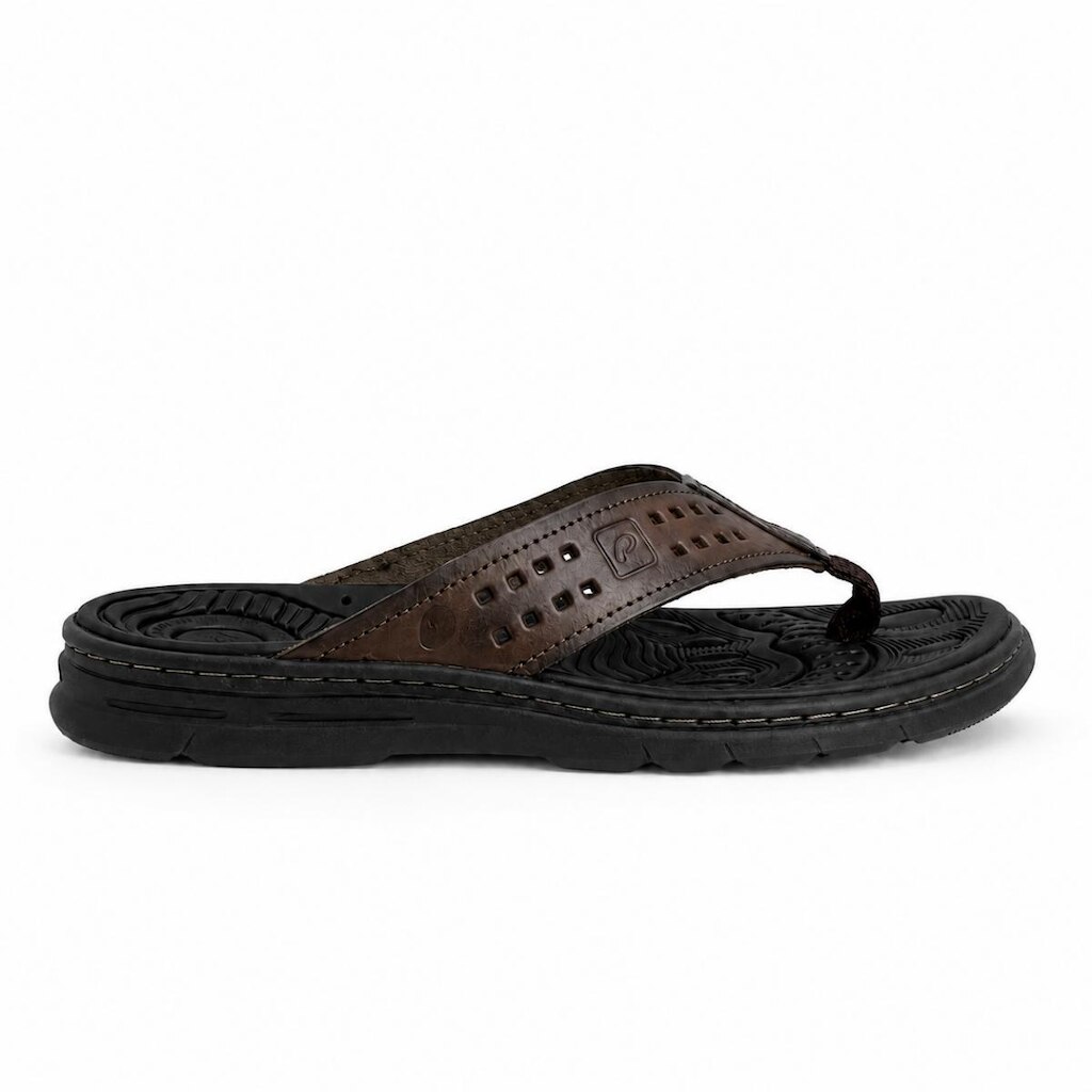 Chinelo Pegada Masculino em Couro Legítimo